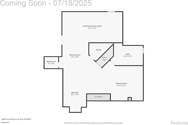 24352 Cavendish Ave W, Novi, MI 48375 - view of property floor plan
