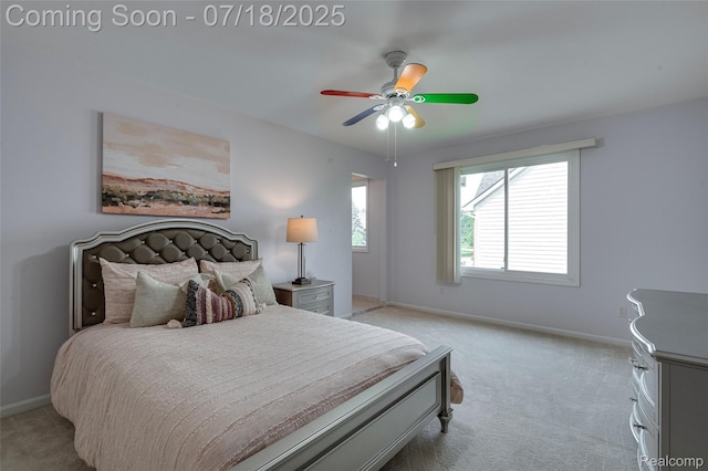 24352 Cavendish Ave W, Novi, MI 48375 - bedroom with light carpet and ceiling fan