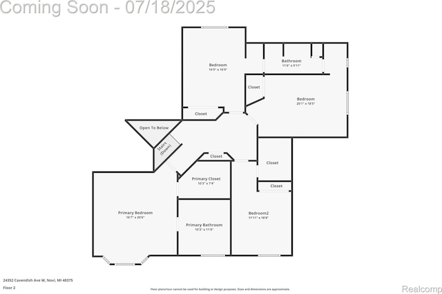 24352 Cavendish Ave W, Novi, MI 48375 - view of home floor plan