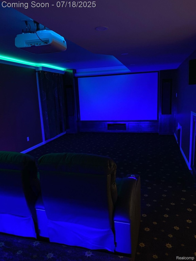 24352 Cavendish Ave W, Novi, MI 48375 - home theater room featuring carpet flooring