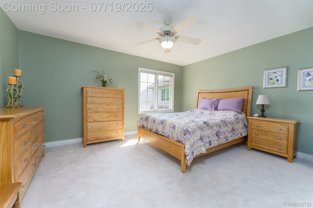 10827 Sparkling Waters Ct, South Lyon, MI 48178 - bedroom featuring light colored carpet and a ceiling fan