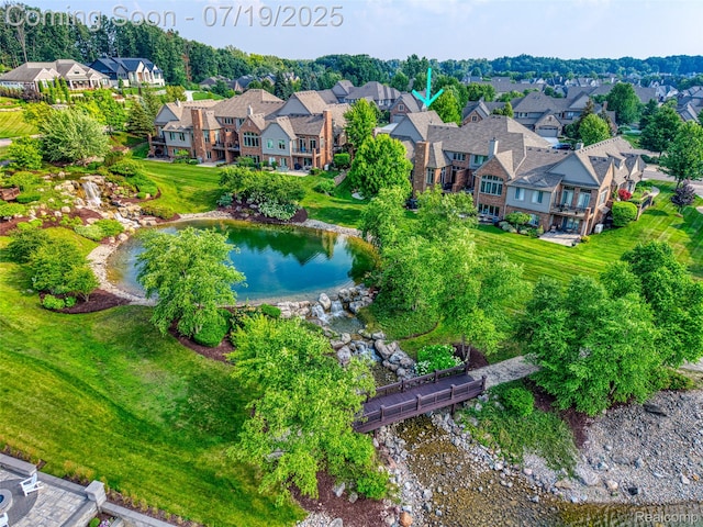 10827 Sparkling Waters Ct, South Lyon, MI 48178 - aerial perspective of suburban area
