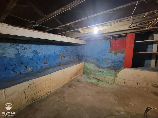 725 River St, Owosso, MI 48867 - view of unfinished below grade area