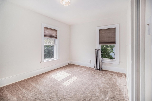 2551 Elmwood Ave, Ann Arbor, MI 48104 - empty room with carpet, healthy amount of natural light, and radiator heating unit