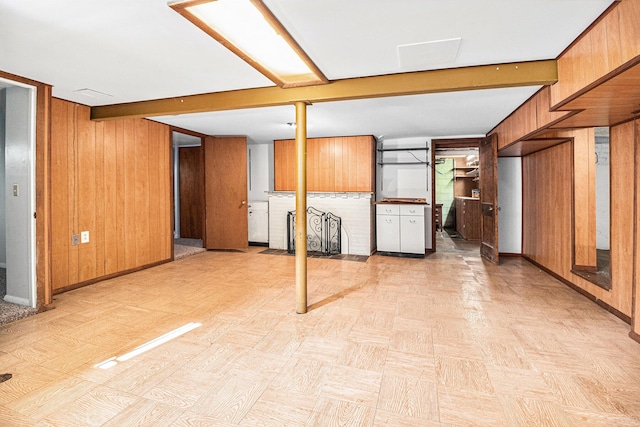 2551 Elmwood Ave, Ann Arbor, MI 48104 - finished basement with wooden walls and baseboards