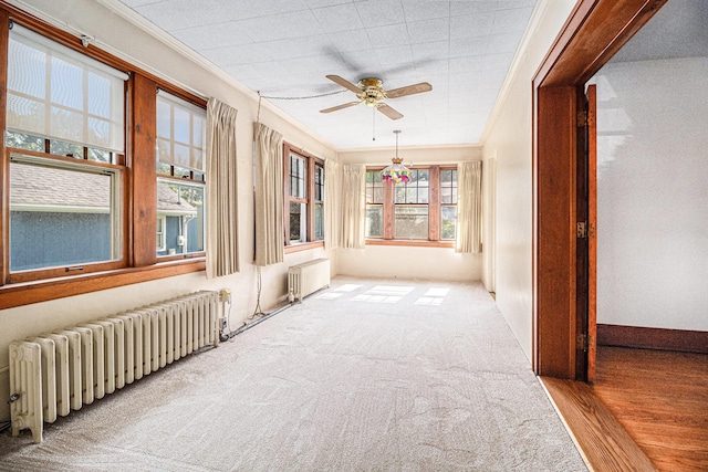 2551 Elmwood Ave, Ann Arbor, MI 48104 - unfurnished sunroom featuring radiator heating unit