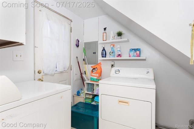 2404 Rowland Ave, Royal Oak, MI 48067 - laundry room with independent washer and dryer and electric panel