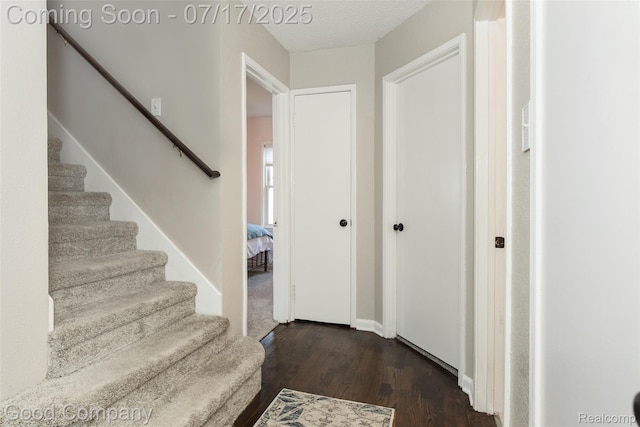 2404 Rowland Ave, Royal Oak, MI 48067 - entryway featuring dark wood finished floors and stairs