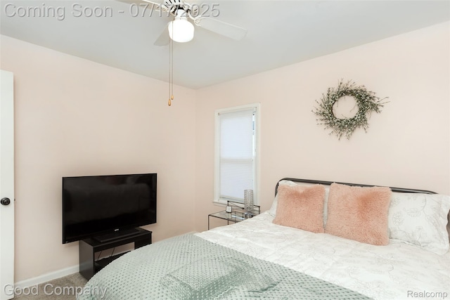 2404 Rowland Ave, Royal Oak, MI 48067 - carpeted bedroom with baseboards and ceiling fan