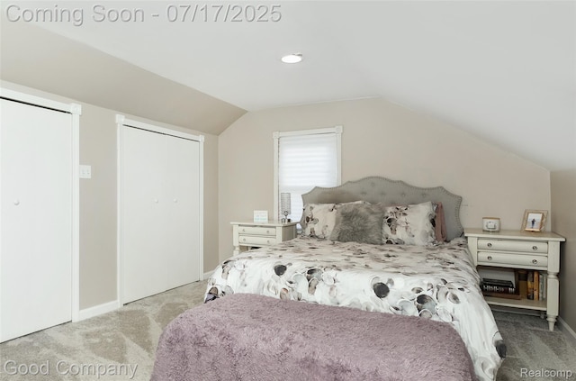2404 Rowland Ave, Royal Oak, MI 48067 - bedroom featuring carpet and vaulted ceiling