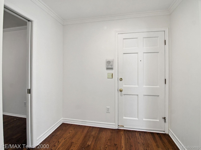1711 Huntingwood Ln, Bloomfield Hills, MI 48304 - entrance foyer featuring dark wood finished floors and ornamental molding