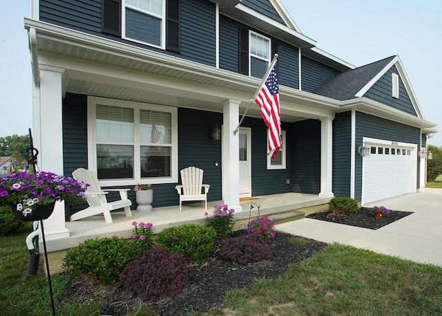 8440 Irish Mist, Onsted, MI 49265 - view of front of property featuring a porch, driveway, and roof with shingles