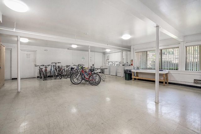 2150 Pauline Blvd Unit 203, Ann Arbor, MI 48103 - garage featuring washer and clothes dryer