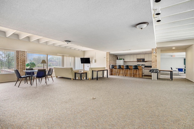 2150 Pauline Blvd Unit 203, Ann Arbor, MI 48103 - dining space featuring a textured ceiling and light carpet