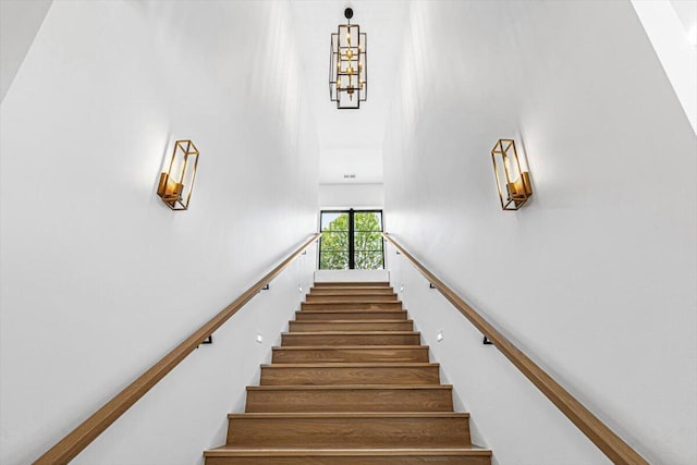 7462 Youngren Rd, Three Oaks, MI 49128 - stairs with a towering ceiling