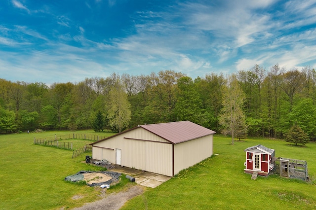 3725 S Creek Ln, Dryden, MI 48428 - view of pole building with a view of trees