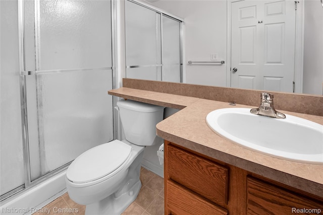1236 University Dr, Pontiac, MI 48342 - bathroom with vanity, a stall shower, and tile patterned flooring
