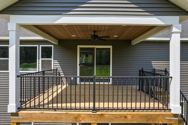 6766 Baldwin St, Hudsonville, MI 49426 - deck featuring ceiling fan