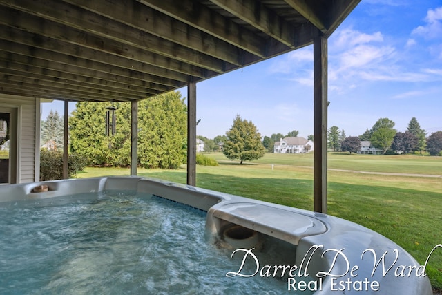 2711 Byron Station Dr SW, Byron Center, MI 49315 - view of pool with a lawn and a hot tub