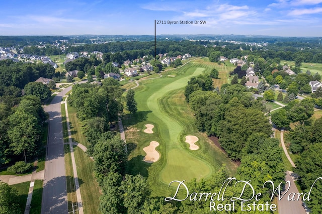 2711 Byron Station Dr SW, Byron Center, MI 49315 - aerial view of property and surrounding area with a golf course and a tree filled landscape