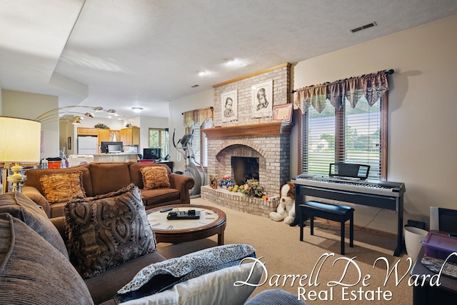 2711 Byron Station Dr SW, Byron Center, MI 49315 - carpeted living room with plenty of natural light and a fireplace
