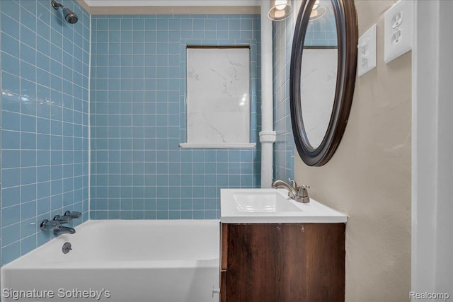1221 E 13 Mile Rd, Royal Oak, MI 48073 - bathroom featuring vanity and shower / bath combination