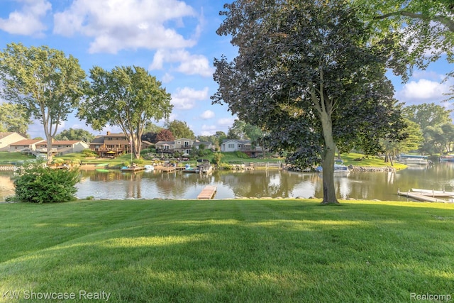 1830 Majon, Highland, MI 48356 - water view with a dock and nearby suburban area
