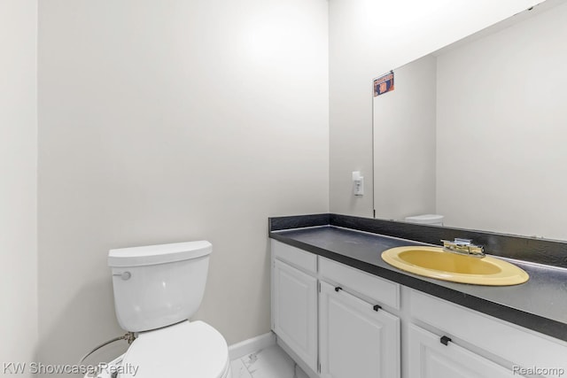 1830 Majon, Highland, MI 48356 - bathroom featuring vanity and marble look tile flooring
