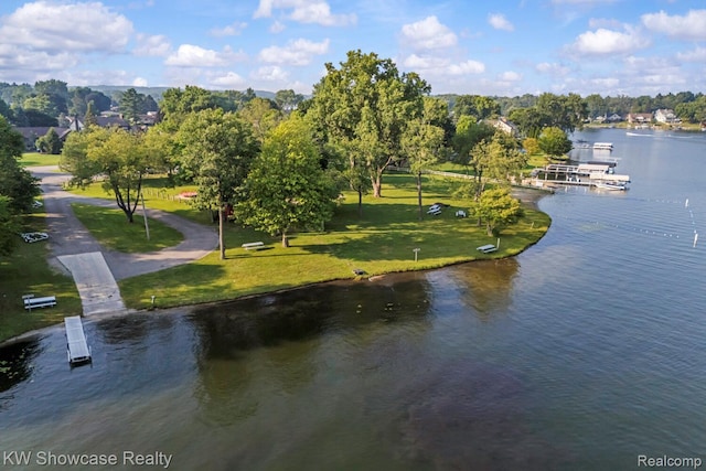 1830 Majon, Highland, MI 48356 - water view featuring a tree filled landscape and a dock