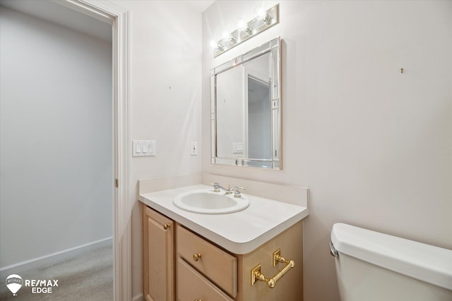 8078 Hawkcrest Dr, Grand Blanc, MI 48439 - half bath featuring vanity and toilet