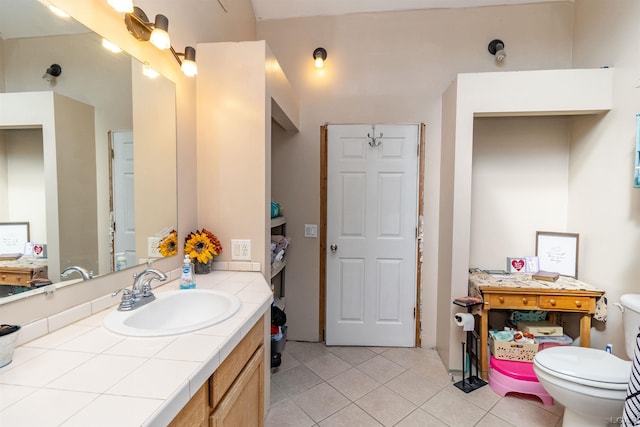 1193 Seneca St, Adrian, MI 49221 - bathroom with vanity and tile patterned floors