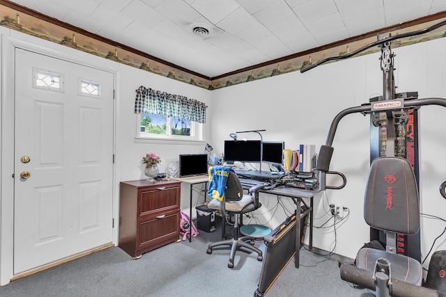 11585 Onsted Hwy, Brooklyn, MI 49230 - view of carpeted home office
