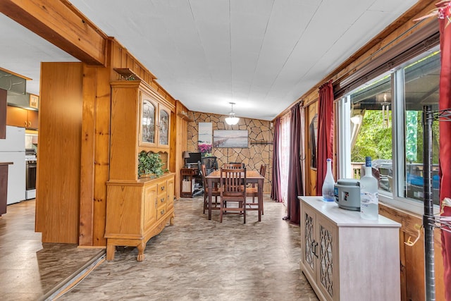 11585 Onsted Hwy, Brooklyn, MI 49230 - dining room featuring wood walls