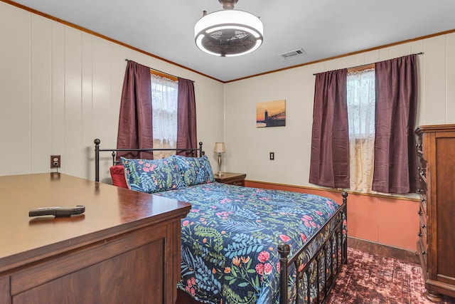 11585 Onsted Hwy, Brooklyn, MI 49230 - bedroom with crown molding and wood finished floors