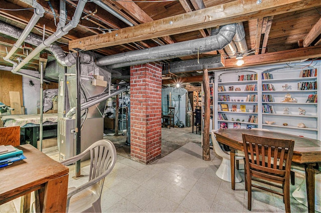 5097 Jackson Rd, Ann Arbor, MI 48103 - unfinished below grade area with heating unit