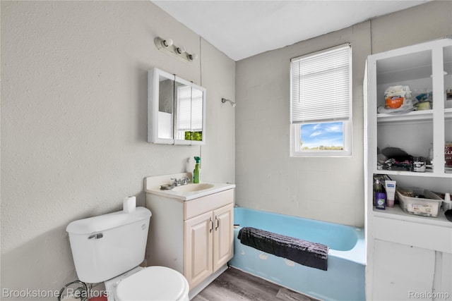 13528 Ardmore St, Detroit, MI 48227 - bathroom with vanity, shower / bath combination, and wood finished floors