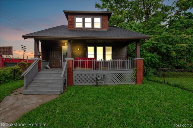 13528 Ardmore St, Detroit, MI 48227 - bungalow-style house featuring a porch, roof with shingles, and stairs