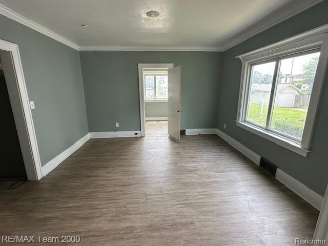 214 E Hazelhurst St, Ferndale, MI 48220 - spare room with ornamental molding and wood finished floors