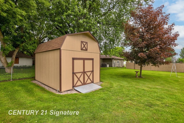 209 3rd St, Linwood, MI 48634 - view of shed featuring a fenced backyard