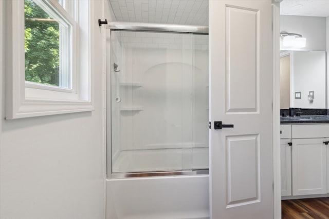10999 M 140, Niles, MI 49120 - bathroom with vanity and enclosed tub / shower combo