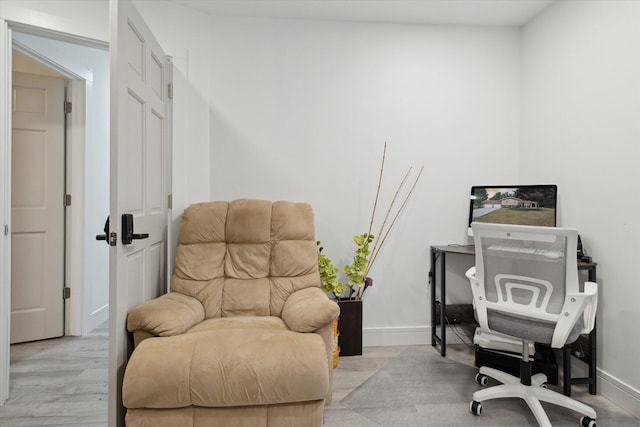 10999 M 140, Niles, MI 49120 - office area featuring baseboards and light wood-type flooring
