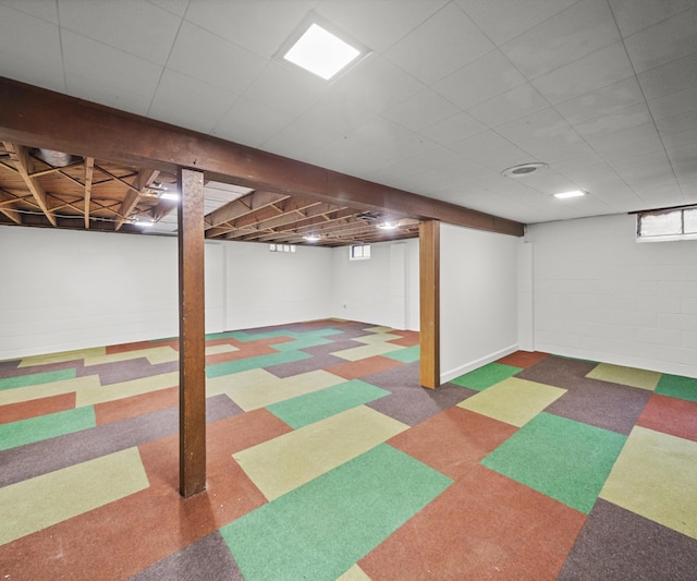 700 Devonshire Rd, Fowlerville, MI 48836 - below grade area with tile patterned floors