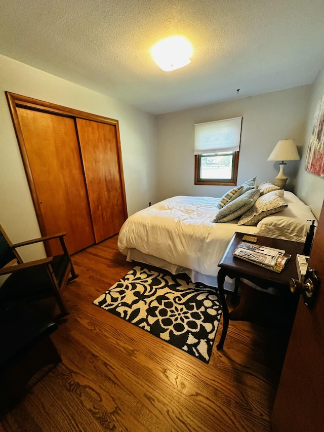 937 Alles Dr SW, Byron Center, MI 49315 - bedroom with wood finished floors, a closet, and a textured ceiling
