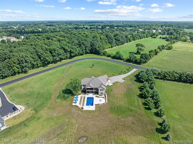 6264 Hidden Forrest, Swartz Creek, MI 48473 - aerial view of sparsely populated area featuring a pool area