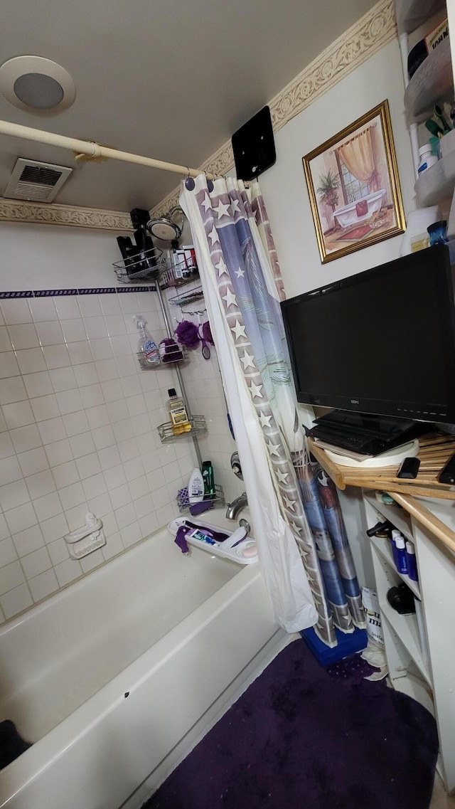 28740 Tavistock Trl, Southfield, MI 48034 - bathroom with shower / bath combination with curtain