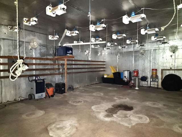 6580 Deerfield Trl, Lake, MI 48632 - garage featuring heating unit and a garage door opener