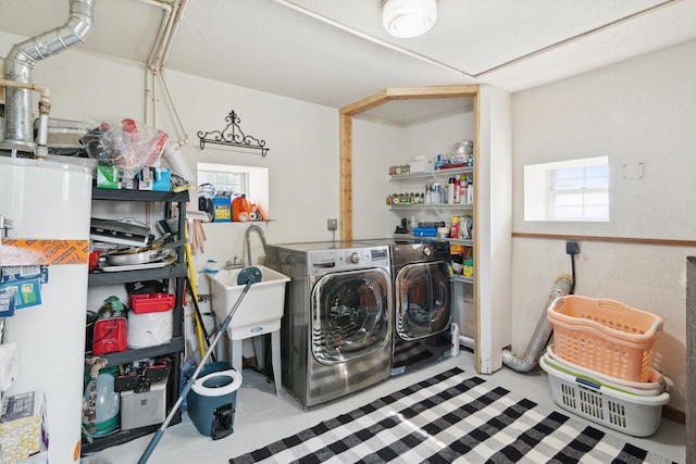 1903 Bucholtz Hwy, Deerfield, MI 49238 - washroom featuring washer and clothes dryer and water heater