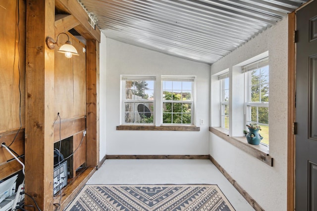 1903 Bucholtz Hwy, Deerfield, MI 49238 - unfurnished living room with lofted ceiling and healthy amount of natural light