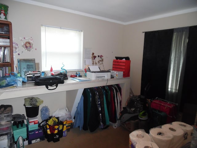 951-955 Bellevue Ave St, Jackson, MI 49202 - home office featuring crown molding