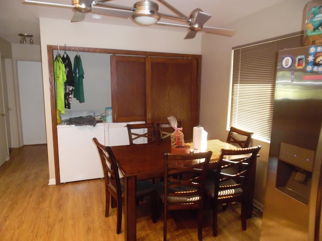 954 Concord Blvd, Jackson, MI 49202 - dining room with a ceiling fan and light wood-type flooring